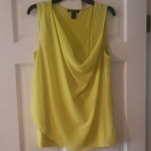 Kenneth Cole New York Yellow Drape Blouse
